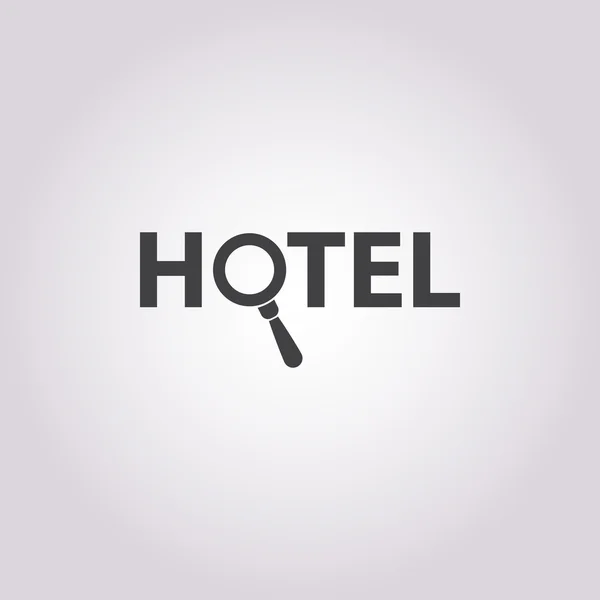 Hotel-Symbol auf weißem Hintergrund — Stockvektor