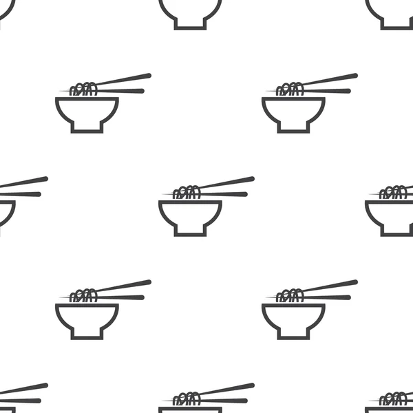 Noedels pictogram op witte achtergrond — Stockvector