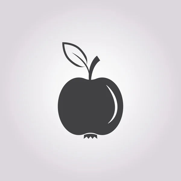 Ikona jablka na bílém pozadí — Stockový vektor