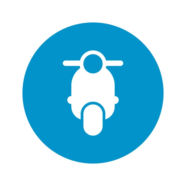 Moped-Symbol auf weißem Hintergrund — Stockvektor
