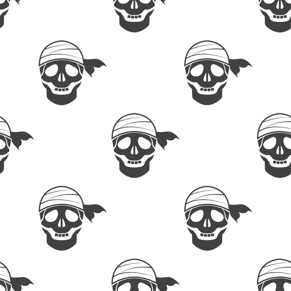 Ícone do crânio pirata no fundo branco — Vetor de Stock