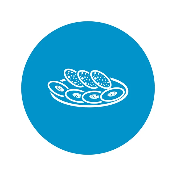 Kekse Symbol auf weißem Hintergrund — Stockvektor