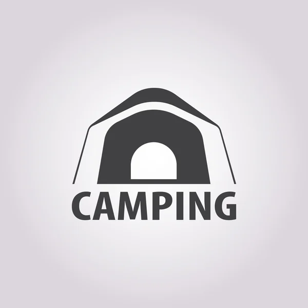Camping-Symbol auf weißem Hintergrund — Stockvektor