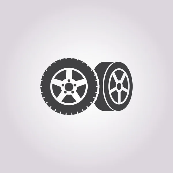 Rad Auto Symbol auf weißem Hintergrund — Stockvektor