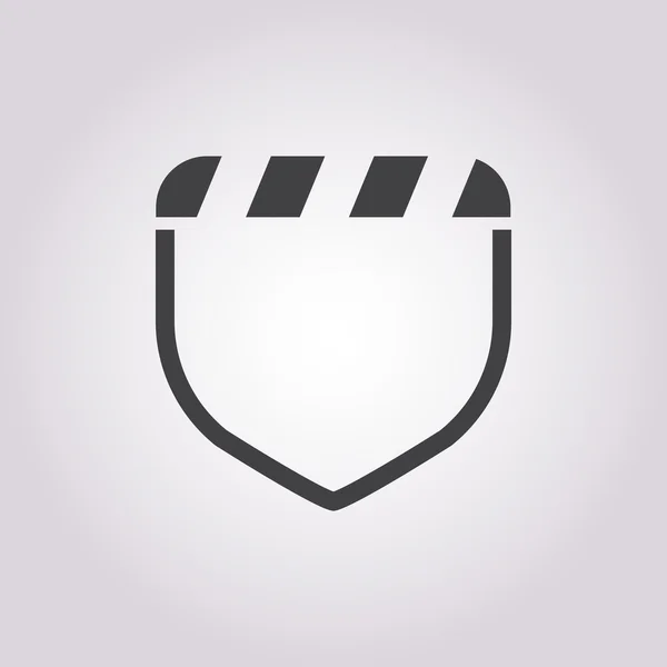 Icona scudo su sfondo bianco — Vettoriale Stock