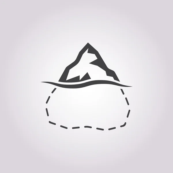 Aizberg-Symbol auf weißem Hintergrund — Stockvektor