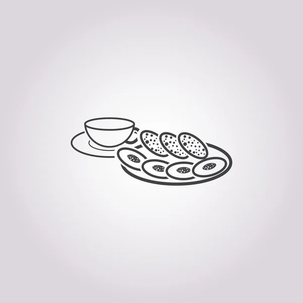 Ikona cookies na bílém pozadí — Stockový vektor