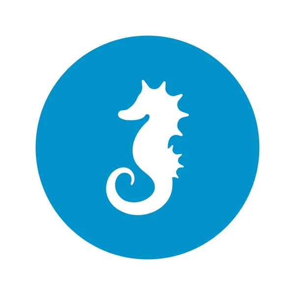 Seepferdchen-Symbol auf weißem Hintergrund — Stockvektor