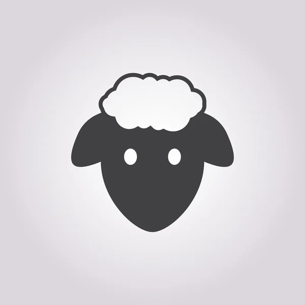 Beyaz zemin üzerine koyun simgesi — Stok Vektör