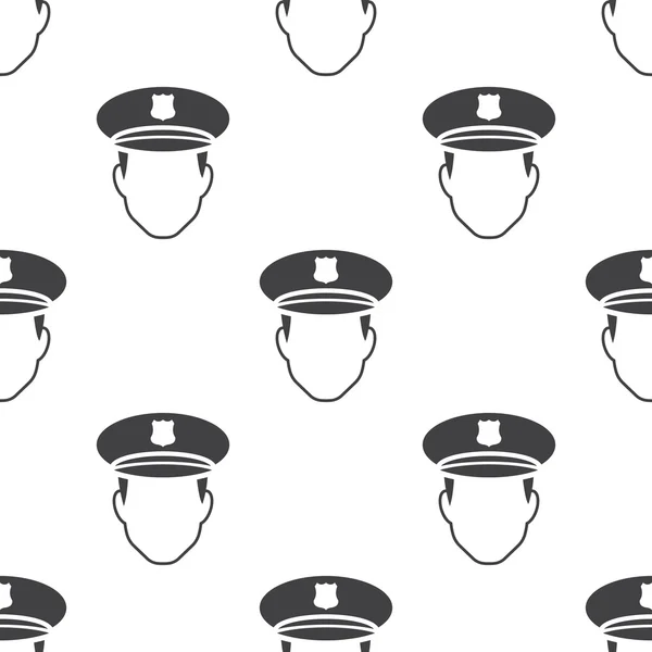 Icono de policía sobre fondo blanco — Vector de stock