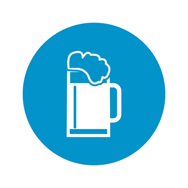 Bier-Symbol auf weißem Hintergrund — Stockvektor