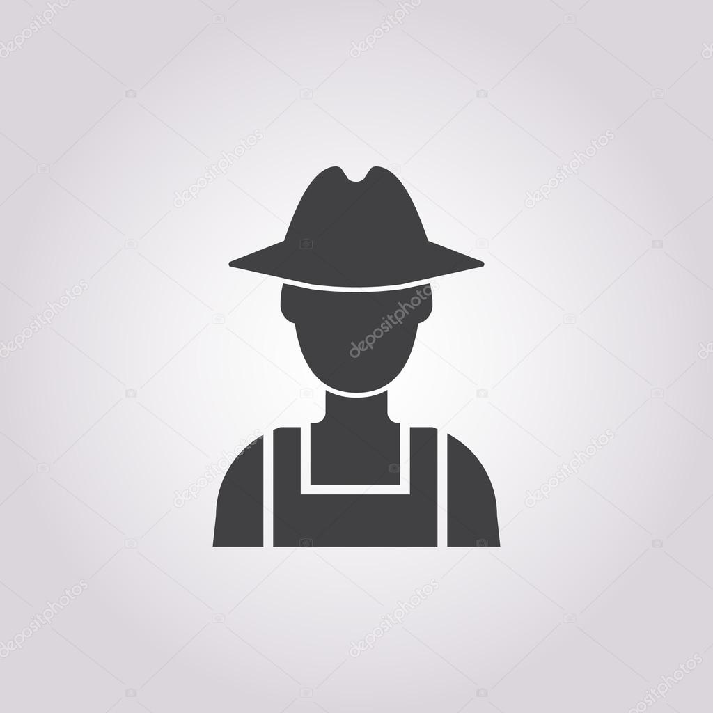 farmer icon on white background