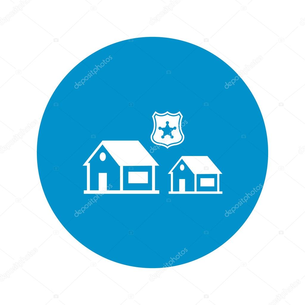 security system icon on white background