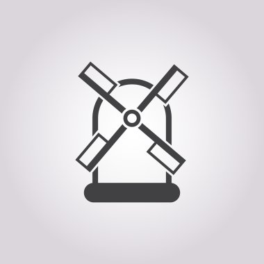 değirmen simgesi beyaz arka plan üzerinde