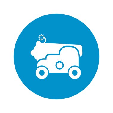 Silah gemi simgesi beyaz arka plan üzerinde