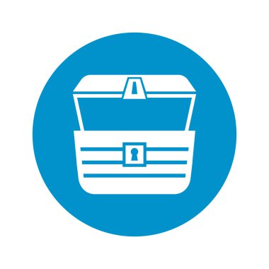 Beyaz arkaplanda göğüs simgesi