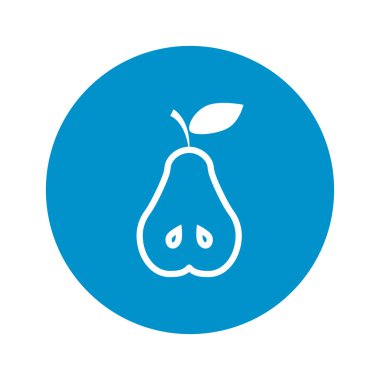 Beyaz arkaplanda armut simgesi