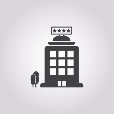 Hotel Icon beyaz arka plan üzerinde
