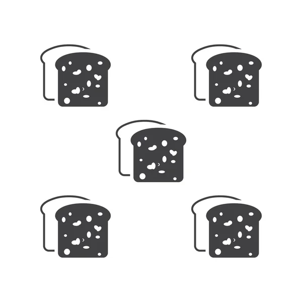 Brot-Symbol auf weißem Hintergrund — Stockvektor