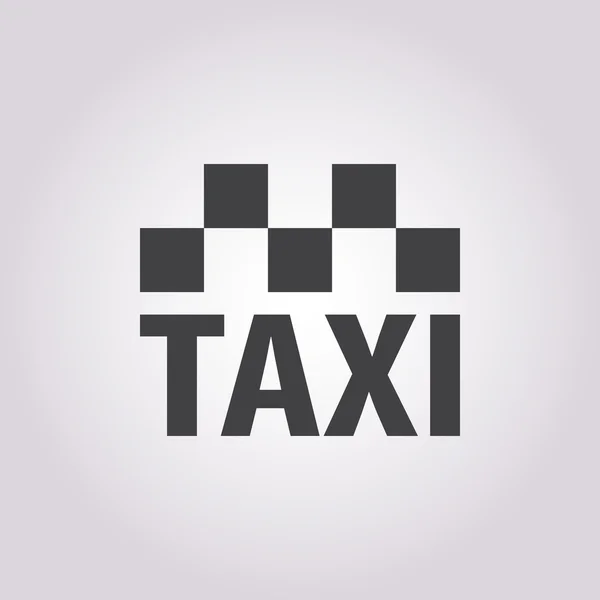 Icono de taxi sobre fondo blanco — Vector de stock