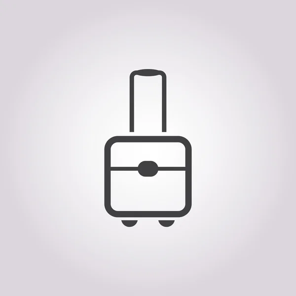 Icono de la bolsa de viaje sobre fondo blanco — Vector de stock