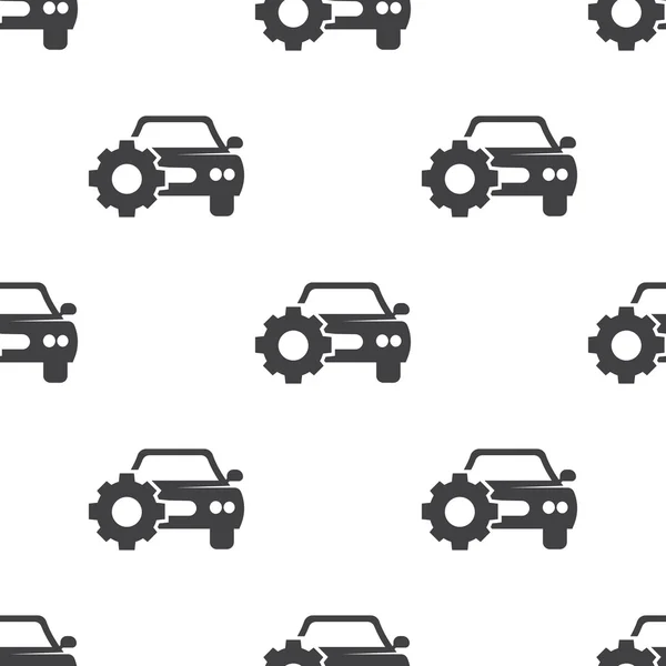 Bil med statiners ikonen på vit bakgrund — Stock vektor