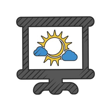 Beyaz arkaplanda hava simgesi