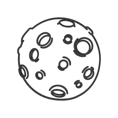 Beyaz arkaplanda ay simgesi