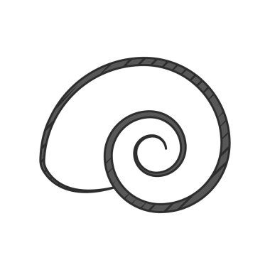 Beyaz arka plan üzerinde kabuk simge