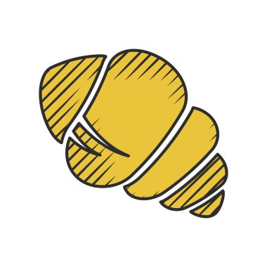 Beyaz arka plan üzerinde kabuk simge