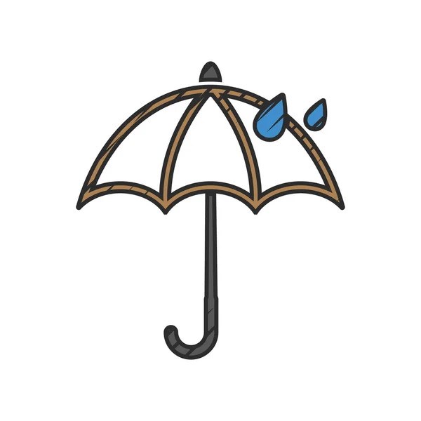 Icona pioggia su sfondo bianco — Vettoriale Stock
