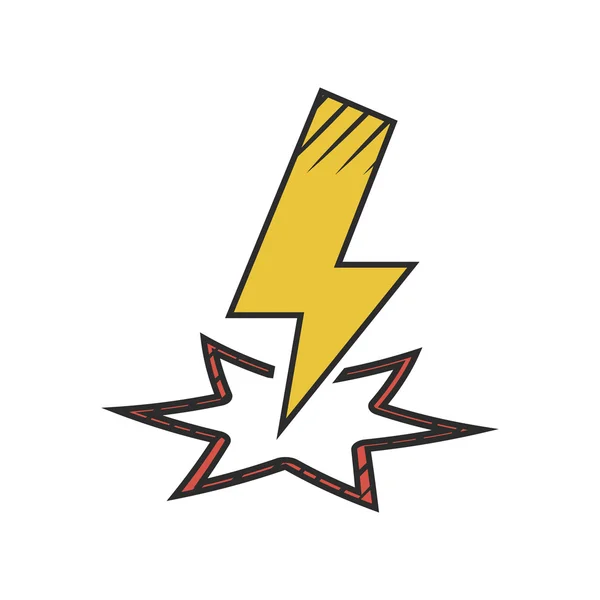 Icono de electricidad sobre fondo blanco — Vector de stock