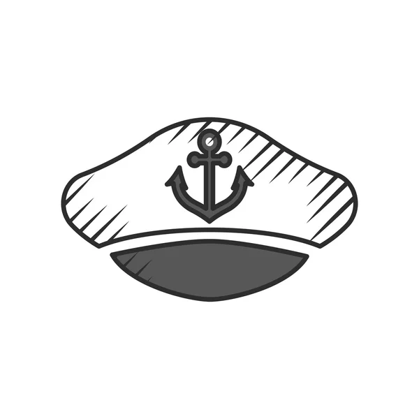 Hut Captain Symbol auf weißem Hintergrund — Stockvektor