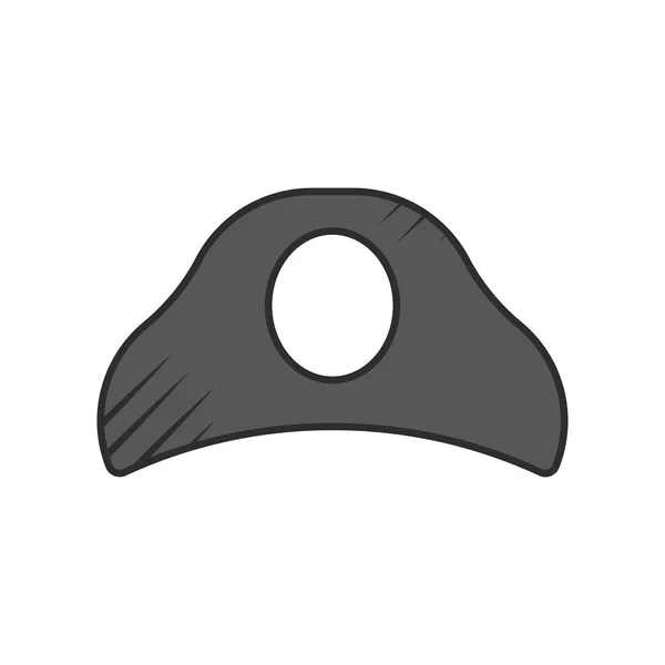 Sombrero capitán icono sobre fondo blanco — Vector de stock