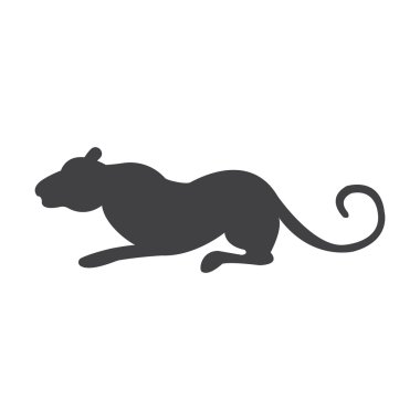 Panter basit simgesi web için beyaz arka planda siyah
