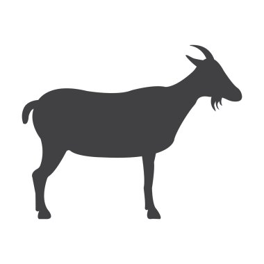 web için beyaz arka planda siyah keçi basit simgesi