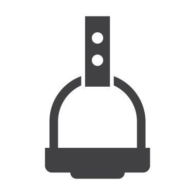 web için beyaz arka plan üzerinde siyah üzengi basit simgesi