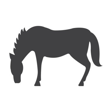 web için beyaz arka planda siyah at basit simgesi