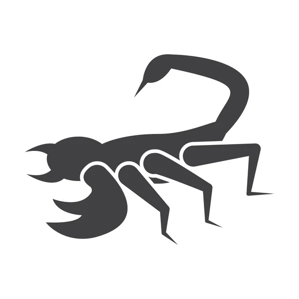 Απλή εικόνα Σκορπιός μαύρο σε άσπρο φόντο για web — Διανυσματικό Αρχείο