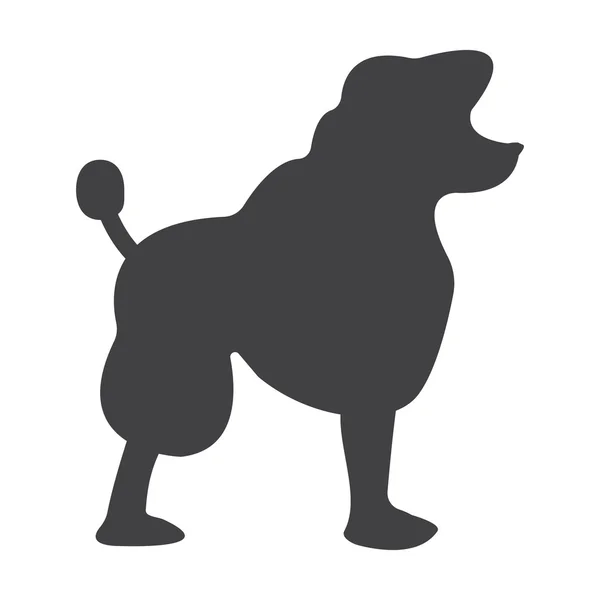 Απλή εικόνα σκυλί μαύρο σε άσπρο φόντο για web — Διανυσματικό Αρχείο