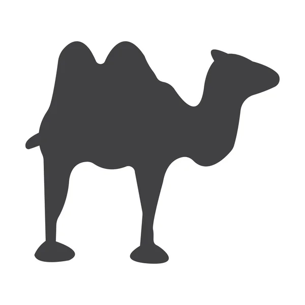 Camel svart enkel ikon på vit bakgrund för webben — Stock vektor