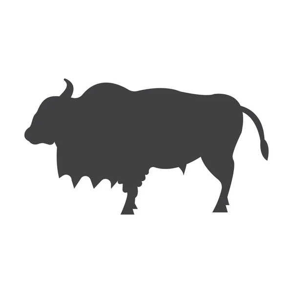 Jednoduchý ikona Buffalo černá na bílém pozadí webu — Stockový vektor