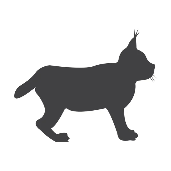 Lynx ícone simples preto no fundo branco para web — Vetor de Stock