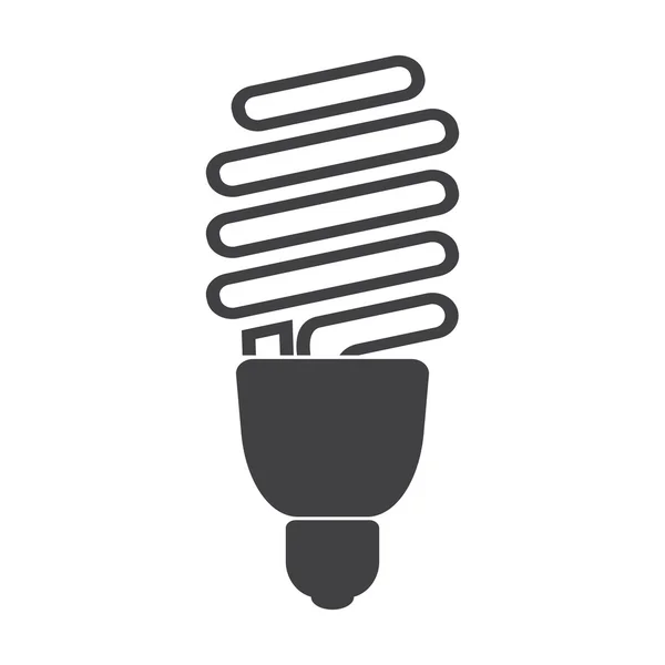 Glühbirne schwarz einfaches Symbol auf weißem Hintergrund für Web — Stockvektor