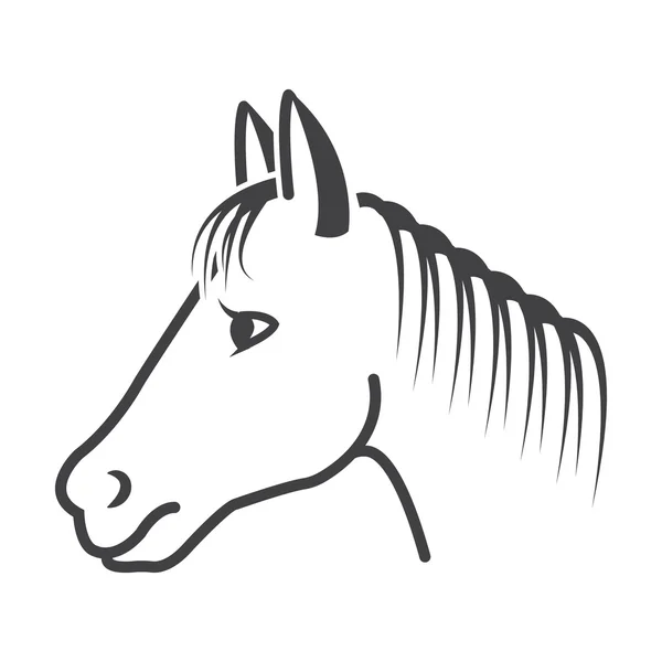 Caballo negro icono simple sobre fondo blanco para web — Archivo Imágenes Vectoriales