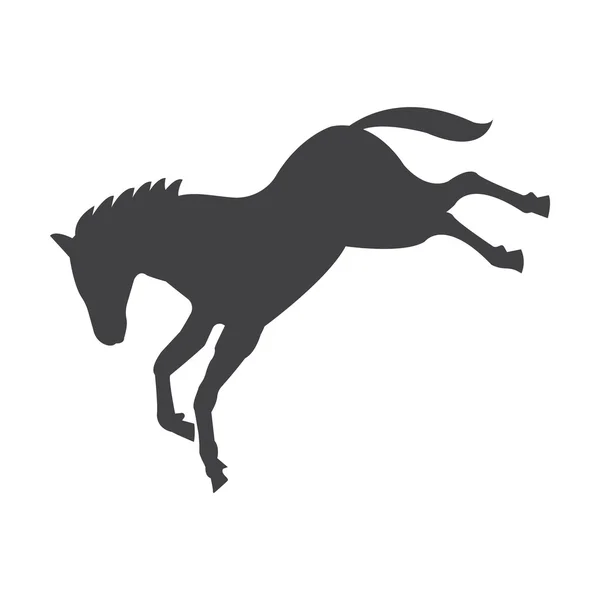 Caballo negro icono simple sobre fondo blanco para web — Vector de stock