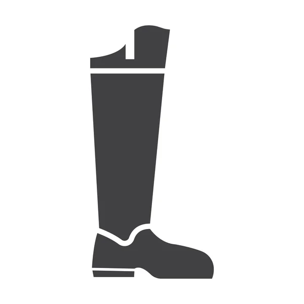 Boot noir icône simple sur fond blanc pour le web — Image vectorielle