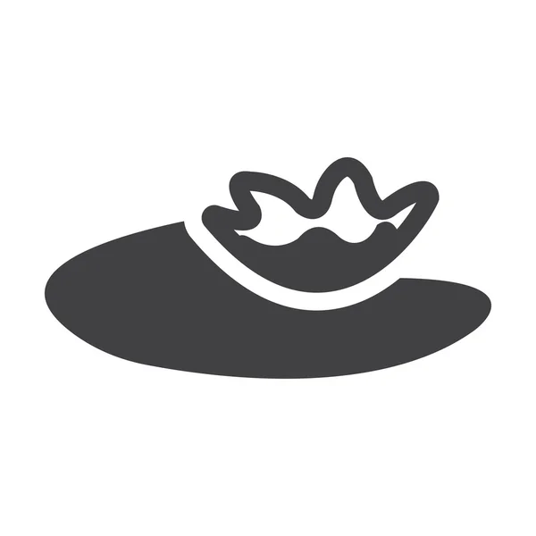 Nenuphar ícone simples preto no fundo branco para web — Vetor de Stock