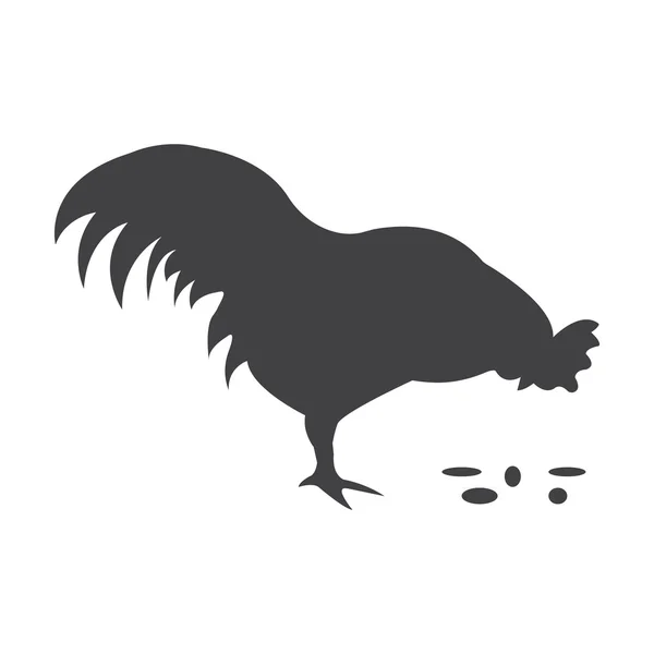 Cock black simple icon on white background for web — Stock Vector