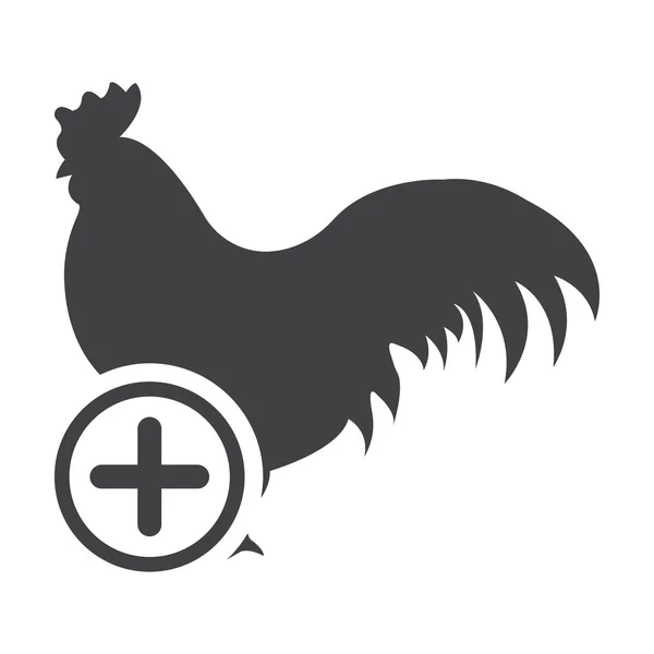 Cock black simple icon on white background for web — Stockový vektor